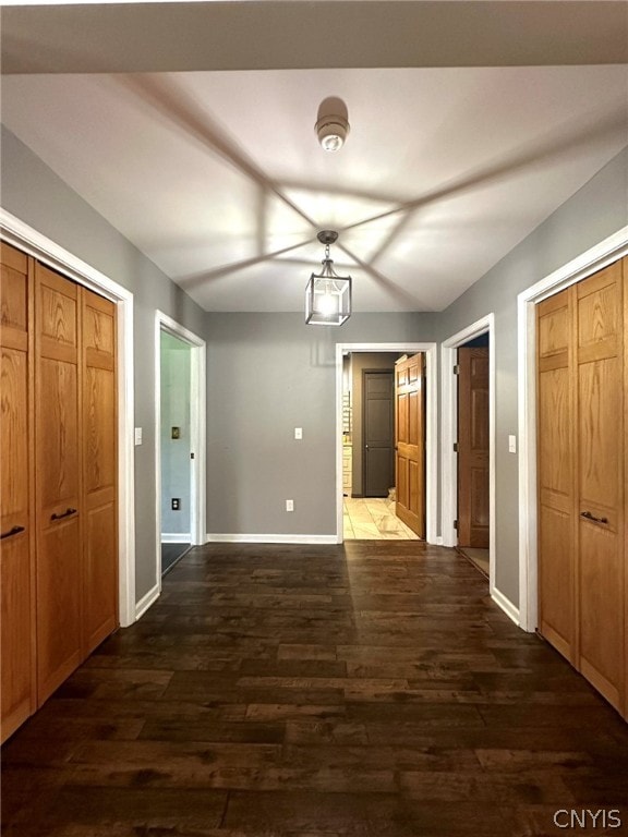 hallway featuring hardwood / wood-style floors