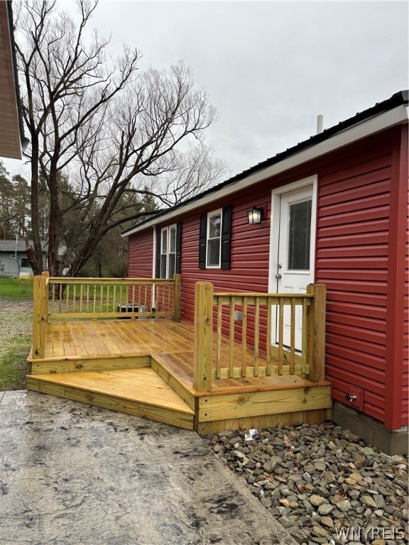 exterior space with a wooden deck