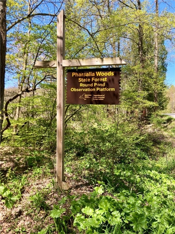 view of community sign