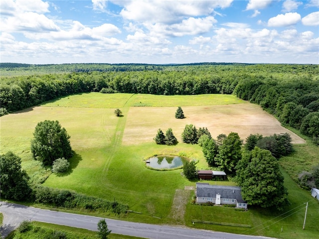 bird's eye view with a rural view