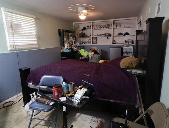 bedroom with carpet