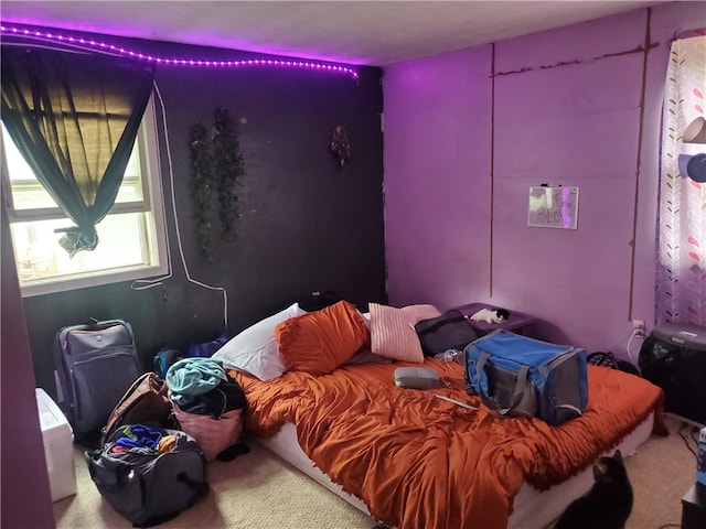 bedroom featuring carpet flooring