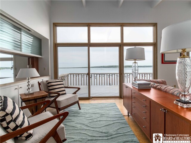 2 Elm Ln, Chautauqua, NY 14722 - interior space with a water view and a wealth of natural light