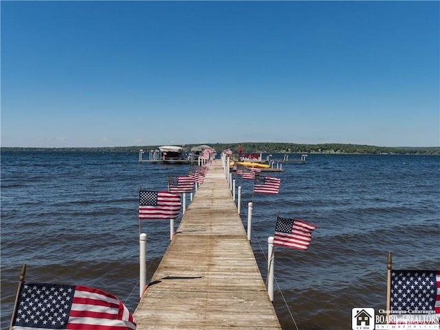 2 Elm Ln, Chautauqua, NY 14722 - view of dock with a water view
