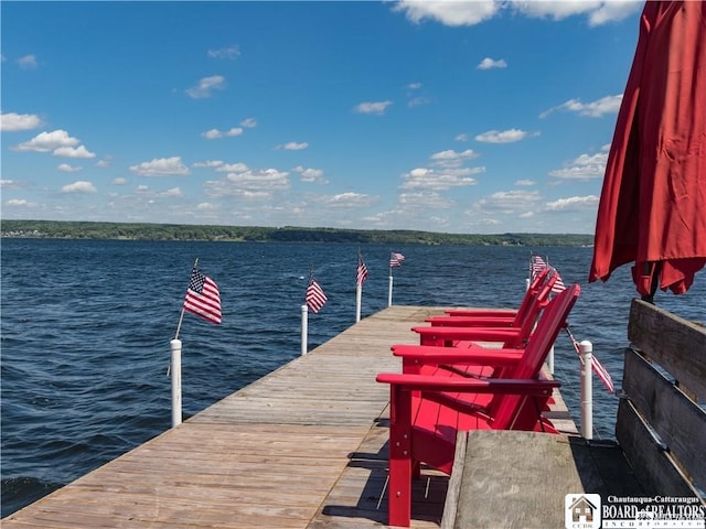 2 Elm Ln, Chautauqua, NY 14722 - view of dock featuring a water view