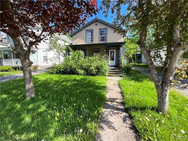 view of front of property with a porch