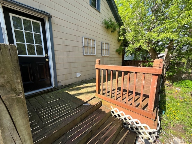 view of wooden terrace