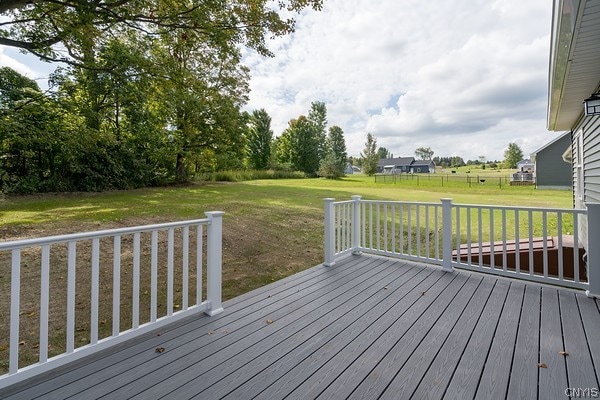 22217 Freedom Dr, Champion, NY 13619 - wooden deck with a yard