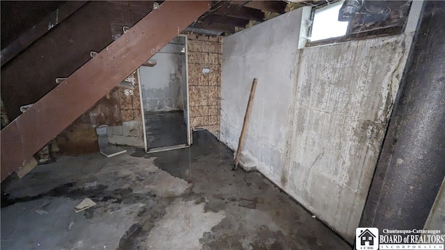 view of basement