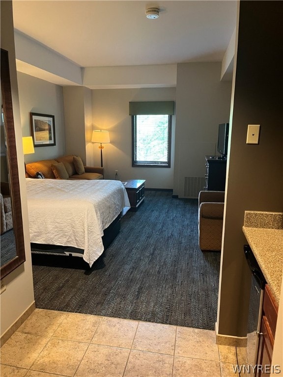 view of tiled bedroom