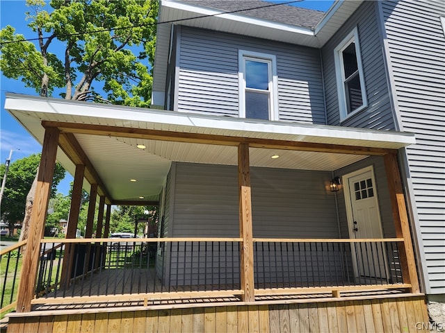 exterior space featuring a porch