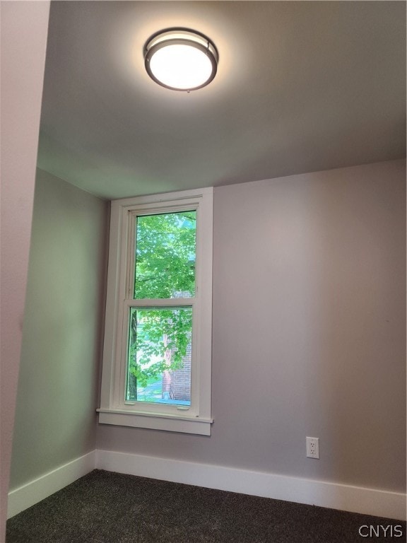 view of carpeted spare room