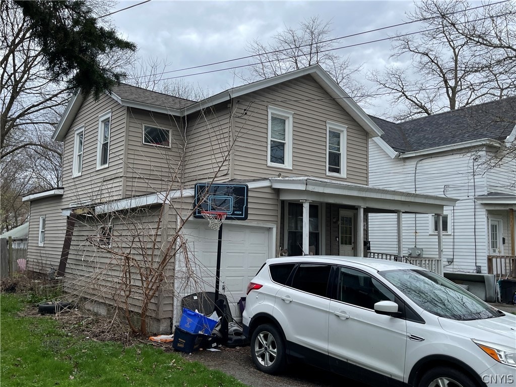 front facade featuring a garage