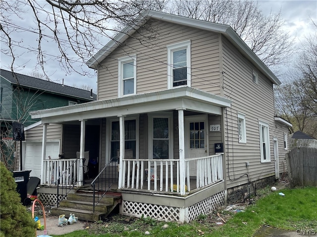 view of front of house with a porch