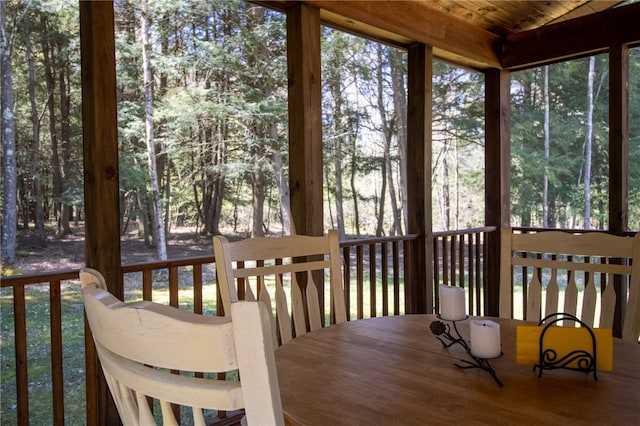 sunroom with a healthy amount of sunlight