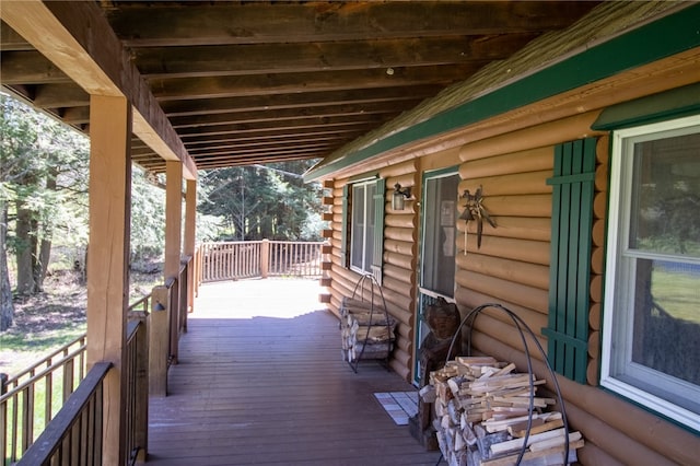 view of wooden terrace