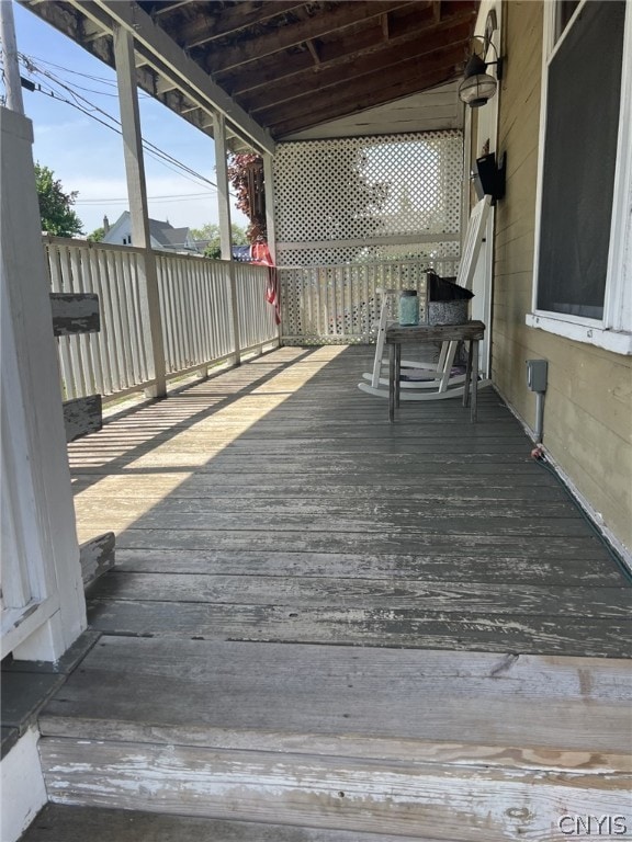 view of wooden terrace