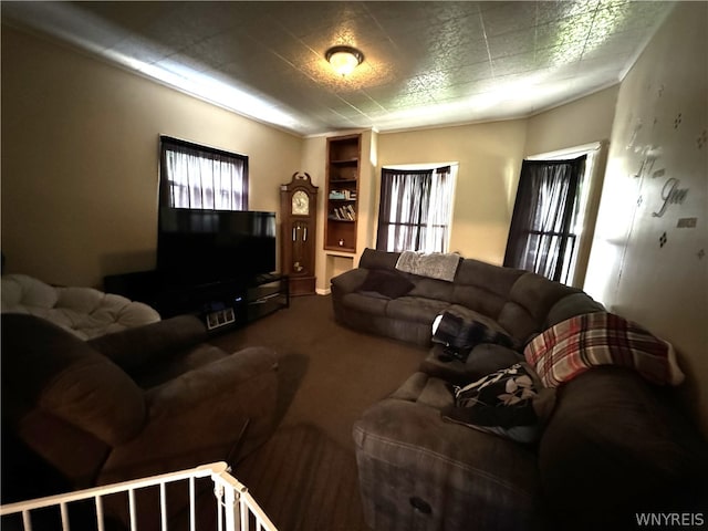 view of carpeted living room