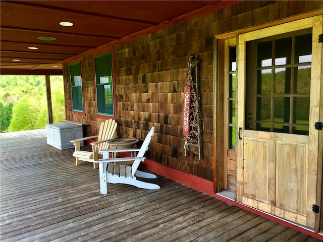 view of wooden terrace