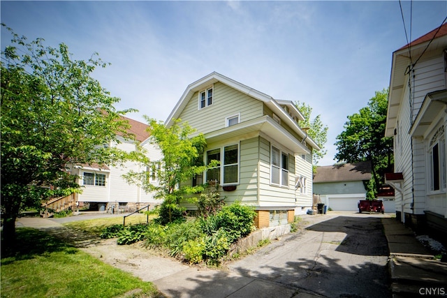 view of home's exterior featuring a garage