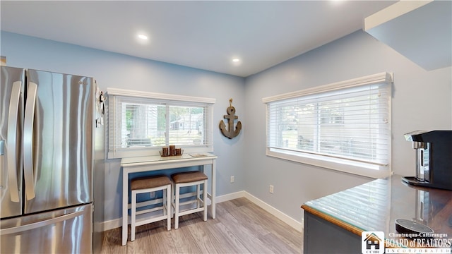 office featuring light hardwood / wood-style floors