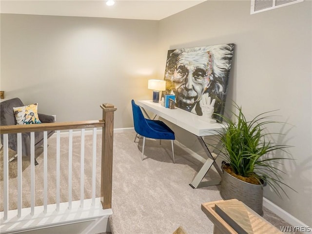 202 Carriage Ln, West Seneca, NY 14224 - office with carpet floors, baseboards, and recessed lighting
