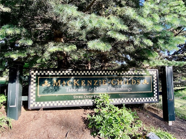 view of community sign