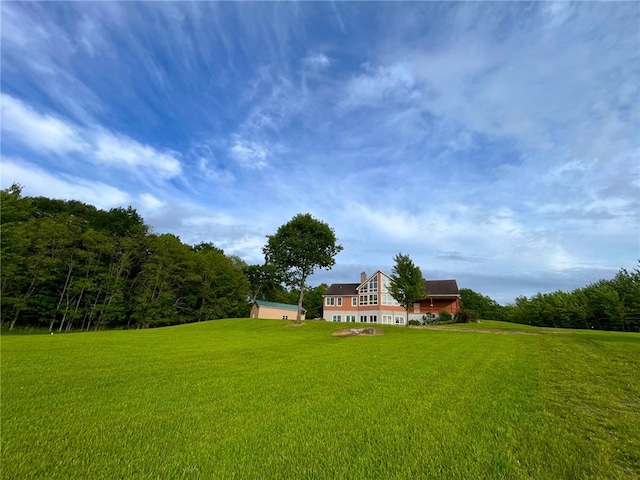 1234 Overhiser Rd, Hanover, NY 14062 - view of grassy yard with a forest view