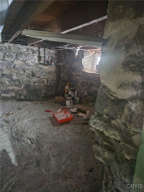 view of basement