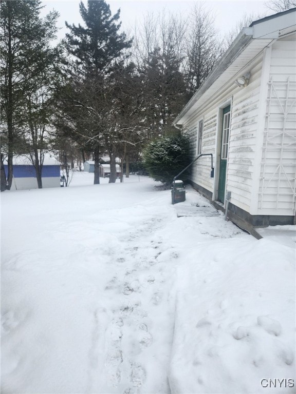 view of snowy yard