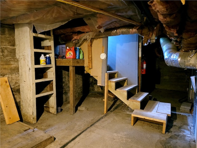 view of basement