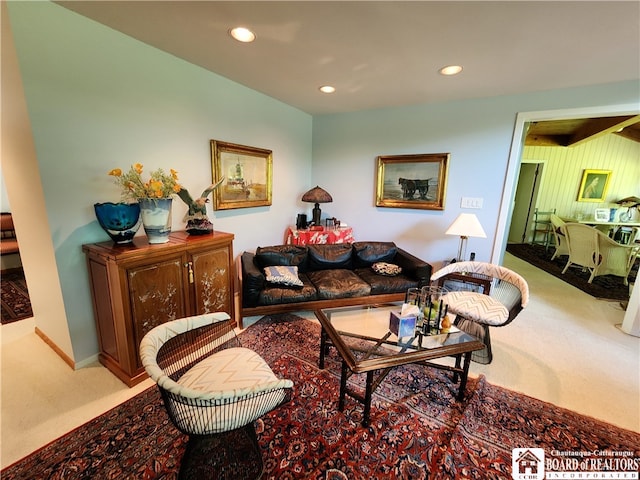 view of carpeted living room