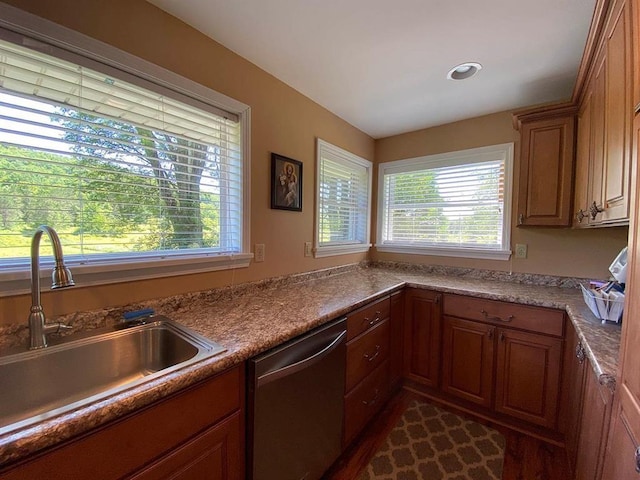 kitchen featuring dishwasher and sink