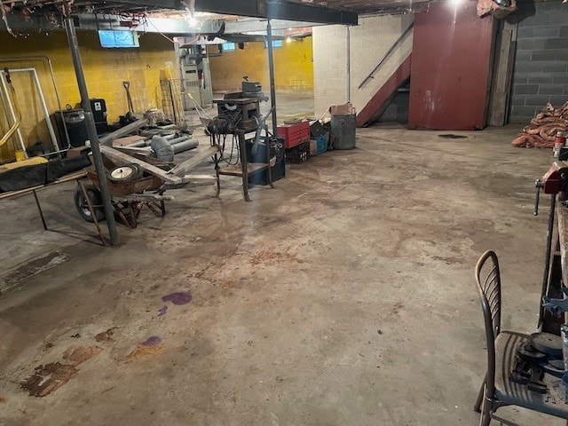 view of basement