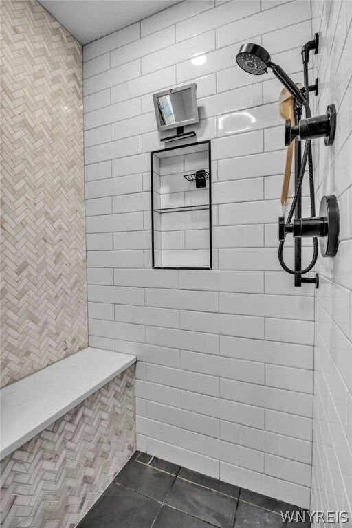 bathroom with a shower