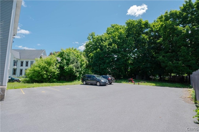 view of parking / parking lot