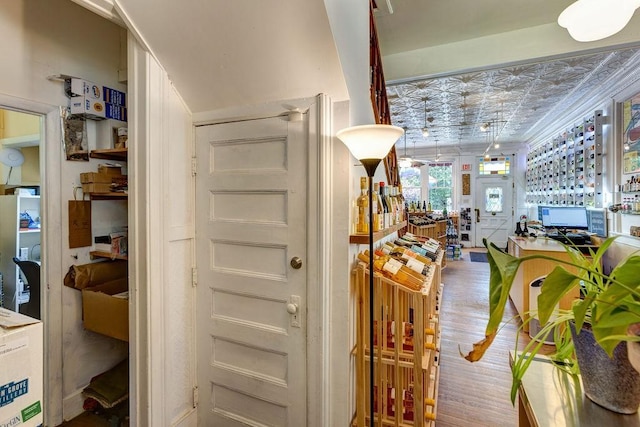 interior space featuring wood-type flooring