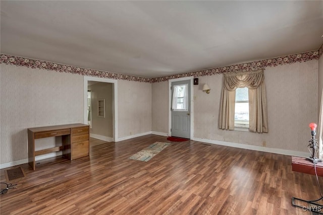 foyer featuring hardwood / wood-style flooring