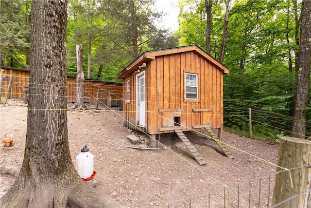 view of poultry coop