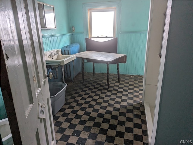 bathroom featuring tile flooring