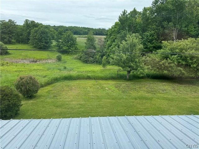 deck featuring a yard