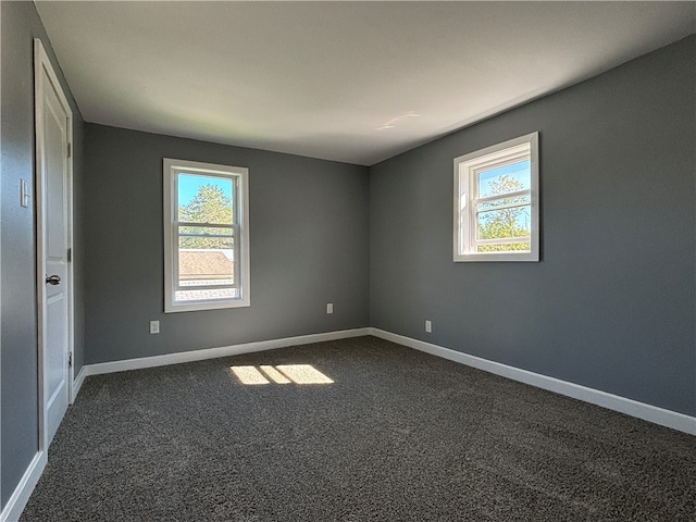 carpeted empty room featuring plenty of natural light