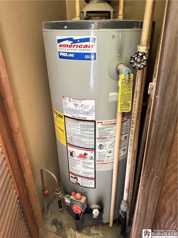 utilities featuring gas water heater