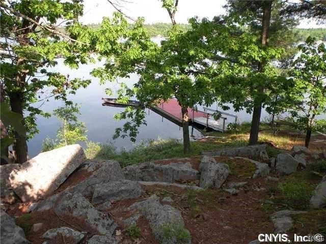 view of yard featuring a boat dock