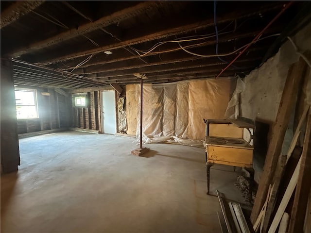 view of basement