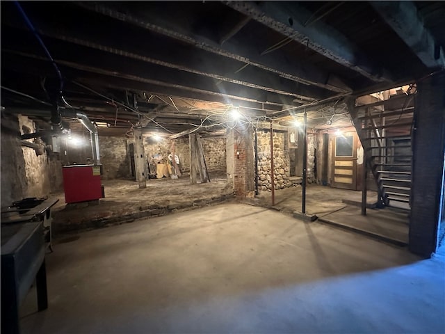 view of basement