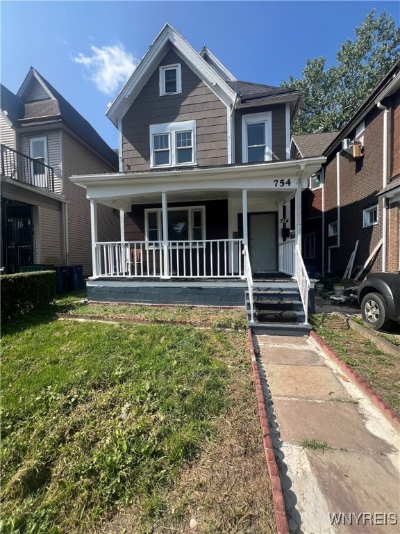 view of front of house with covered porch