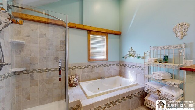 2638 Shadyside Rd, Mina, NY 14736 - full bath with a jetted tub and a shower stall