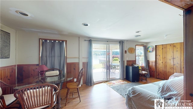 living room featuring light hardwood / wood-style flooring