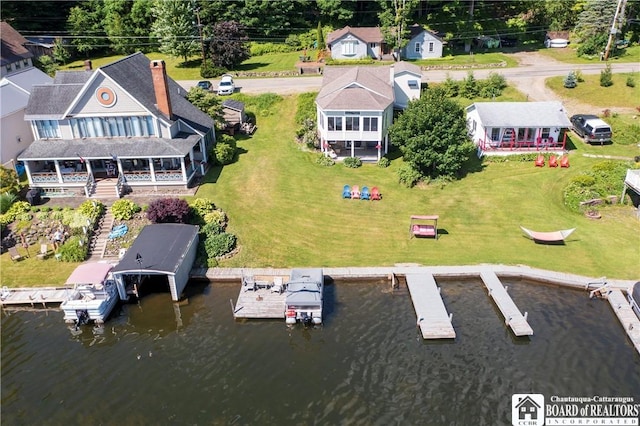 2638 Shadyside Rd, Mina, NY 14736 - aerial view featuring a water view